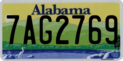 AL license plate 7AG2769