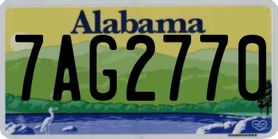 AL license plate 7AG2770