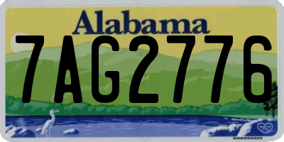 AL license plate 7AG2776
