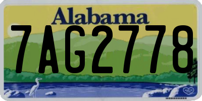 AL license plate 7AG2778