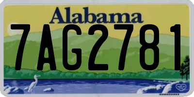 AL license plate 7AG2781