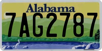 AL license plate 7AG2787