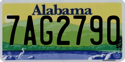 AL license plate 7AG2790
