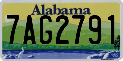 AL license plate 7AG2791