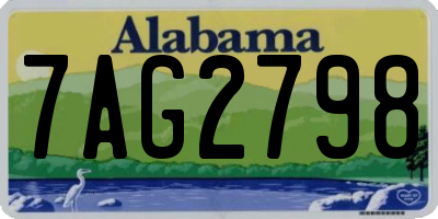 AL license plate 7AG2798