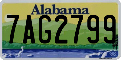 AL license plate 7AG2799
