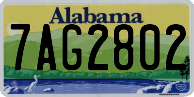 AL license plate 7AG2802