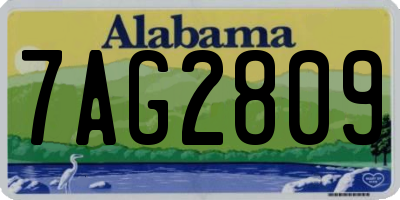 AL license plate 7AG2809