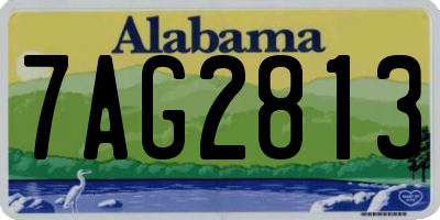 AL license plate 7AG2813