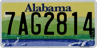 AL license plate 7AG2814