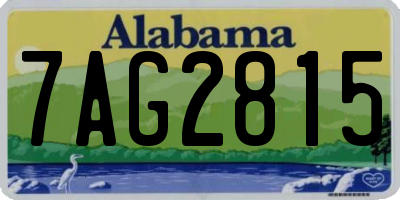 AL license plate 7AG2815
