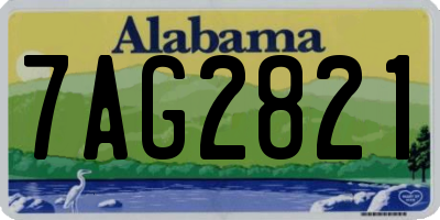AL license plate 7AG2821