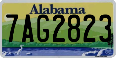 AL license plate 7AG2823