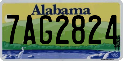 AL license plate 7AG2824