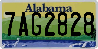 AL license plate 7AG2828