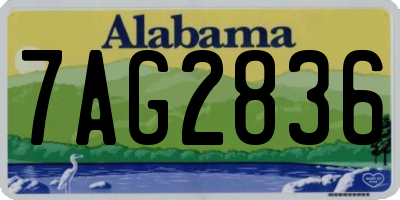 AL license plate 7AG2836