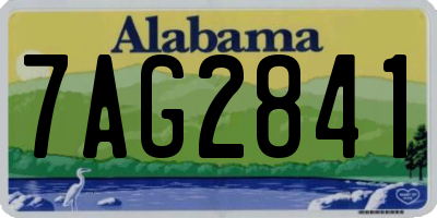 AL license plate 7AG2841