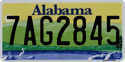 AL license plate 7AG2845