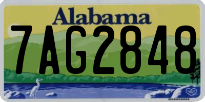 AL license plate 7AG2848
