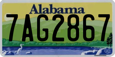 AL license plate 7AG2867