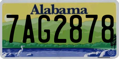 AL license plate 7AG2878
