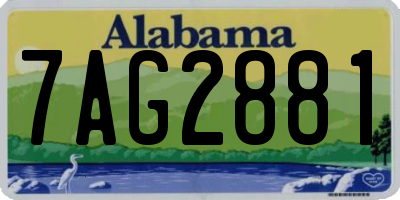 AL license plate 7AG2881