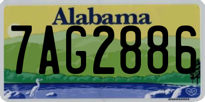 AL license plate 7AG2886