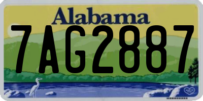 AL license plate 7AG2887