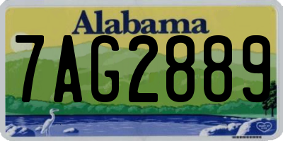 AL license plate 7AG2889