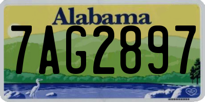 AL license plate 7AG2897