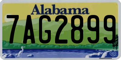 AL license plate 7AG2899