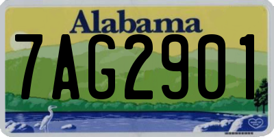 AL license plate 7AG2901