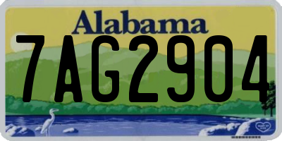 AL license plate 7AG2904