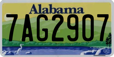 AL license plate 7AG2907
