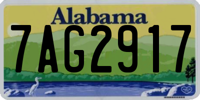 AL license plate 7AG2917