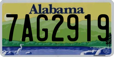 AL license plate 7AG2919