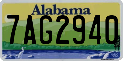 AL license plate 7AG2940
