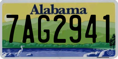AL license plate 7AG2941