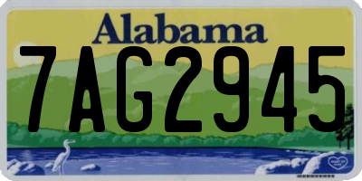 AL license plate 7AG2945