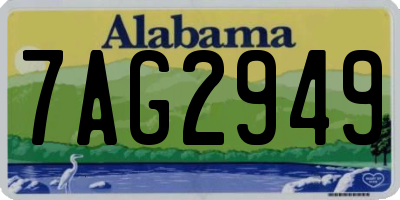 AL license plate 7AG2949