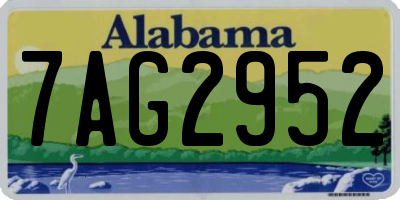 AL license plate 7AG2952
