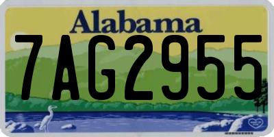 AL license plate 7AG2955