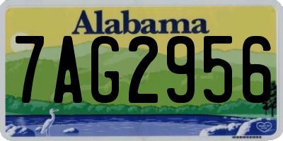 AL license plate 7AG2956