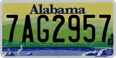 AL license plate 7AG2957