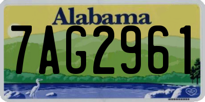 AL license plate 7AG2961