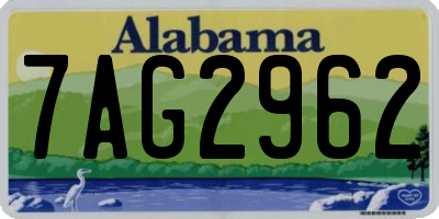 AL license plate 7AG2962