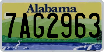 AL license plate 7AG2963