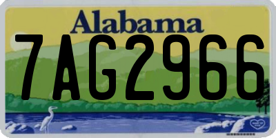 AL license plate 7AG2966