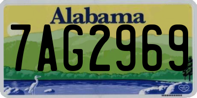 AL license plate 7AG2969