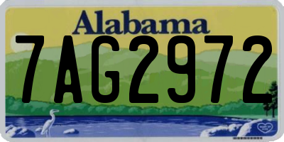 AL license plate 7AG2972
